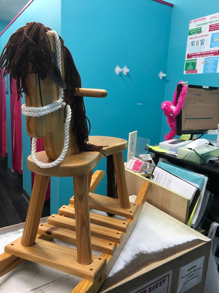 VTG Solid Oak Rocking Horse
