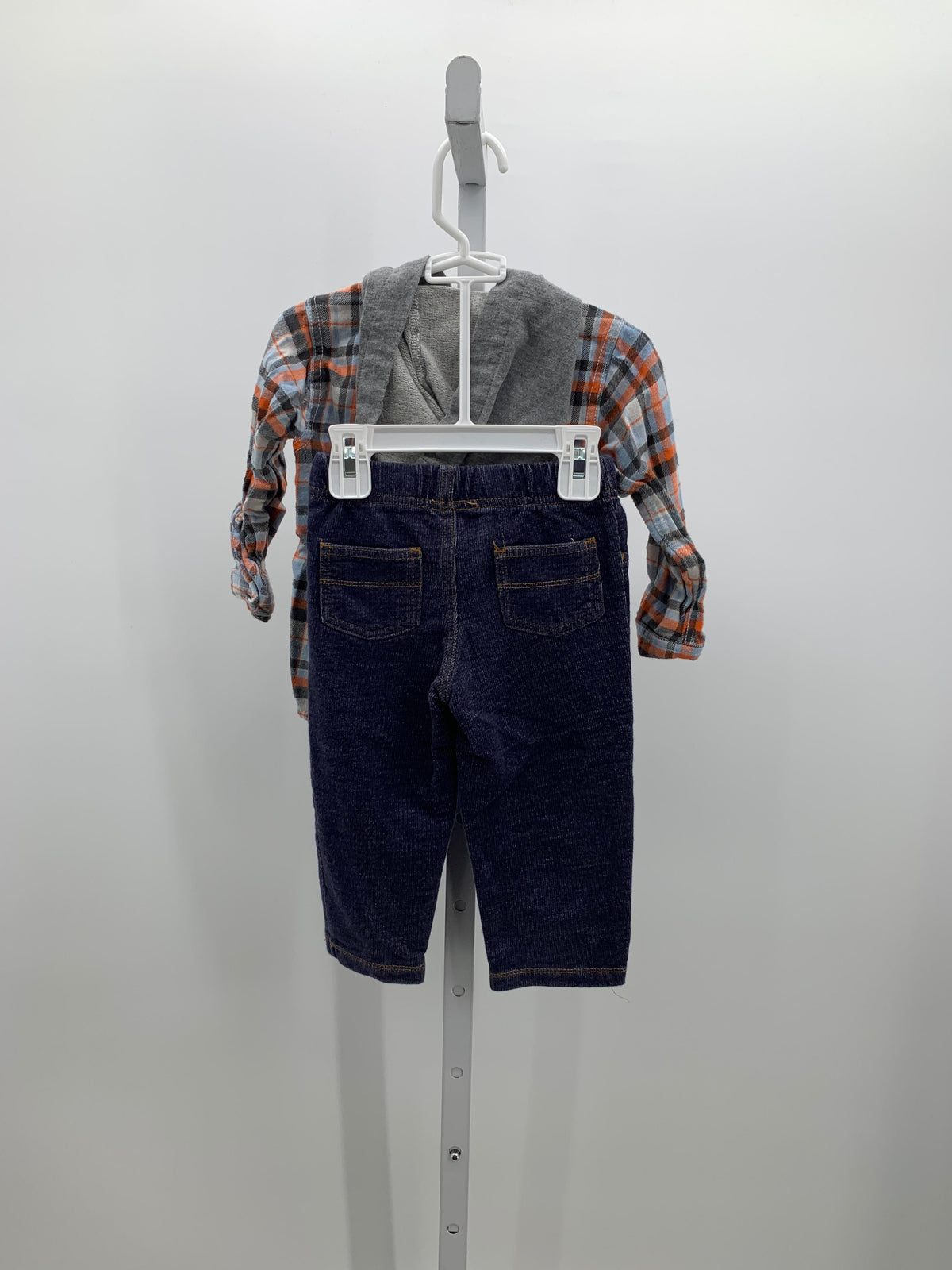 PLAID FLANNEL + KNIT JEANS SET