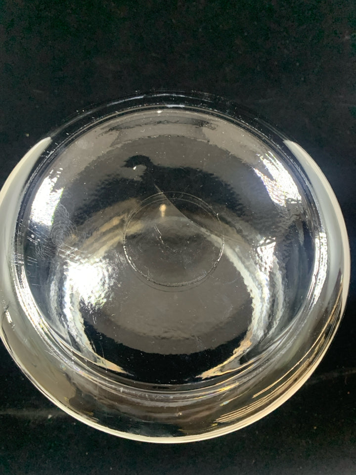 CLEAR GLASS CANISTER/ COOKIE JAR.