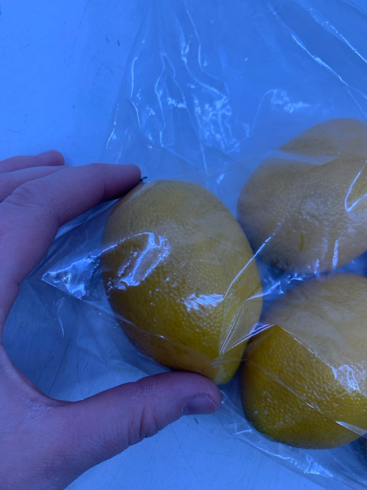 BAG OF FAUX LEMONS FILLER.