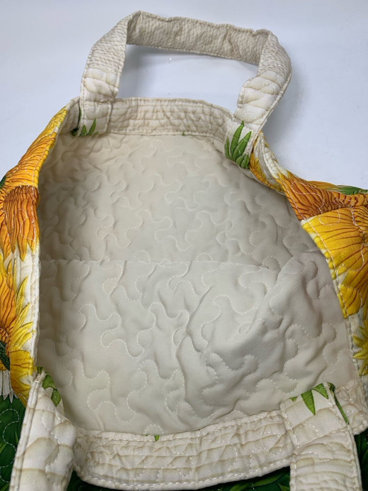 SUNFLOWERS & MONARCH BUTTERFLIES TOTE BAG.