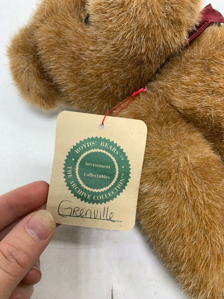 MAROON BOX BROWN BOYDS BEAR.