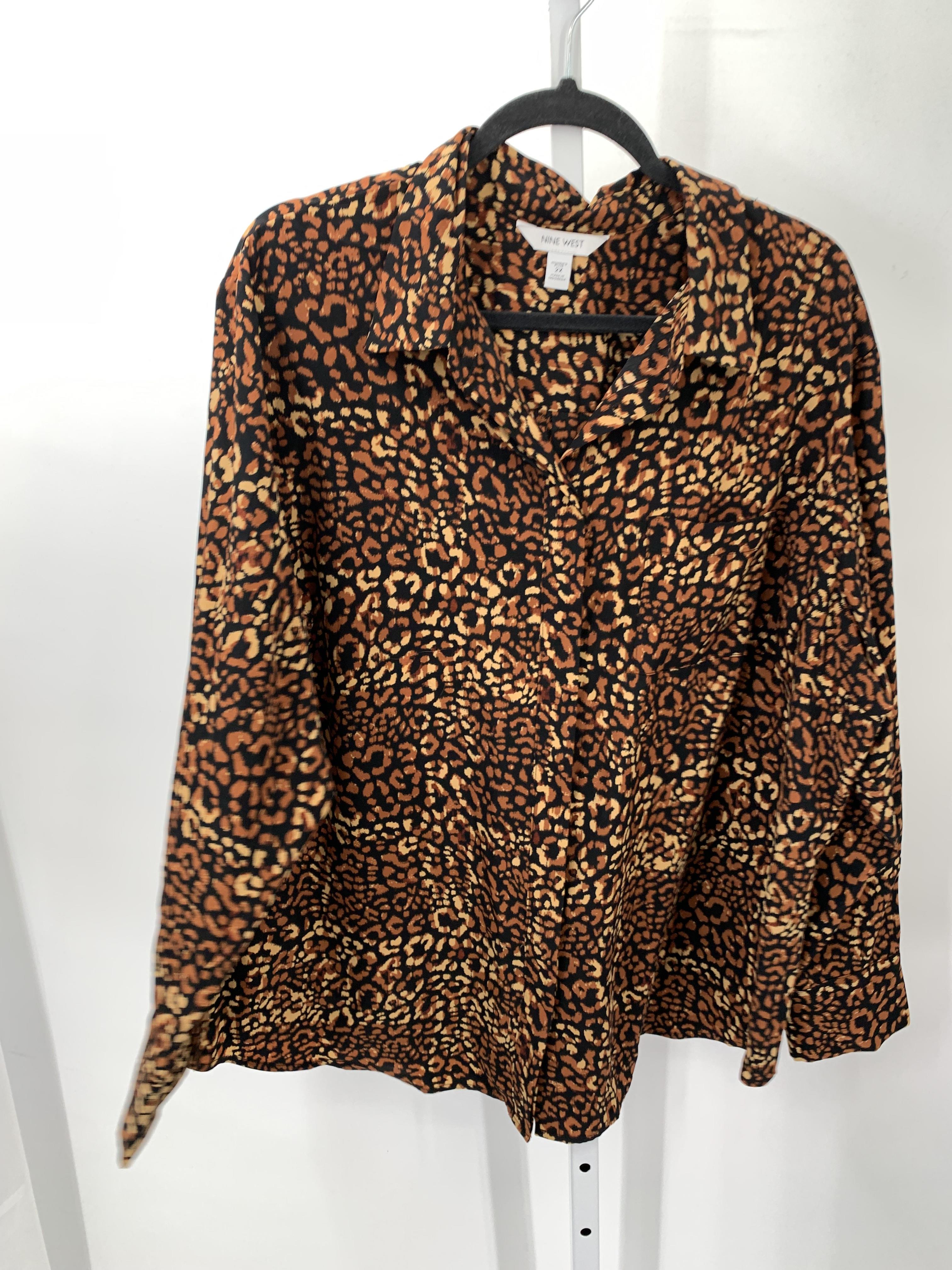 Nine West Size 3X Womens Long Sleeve Shirt