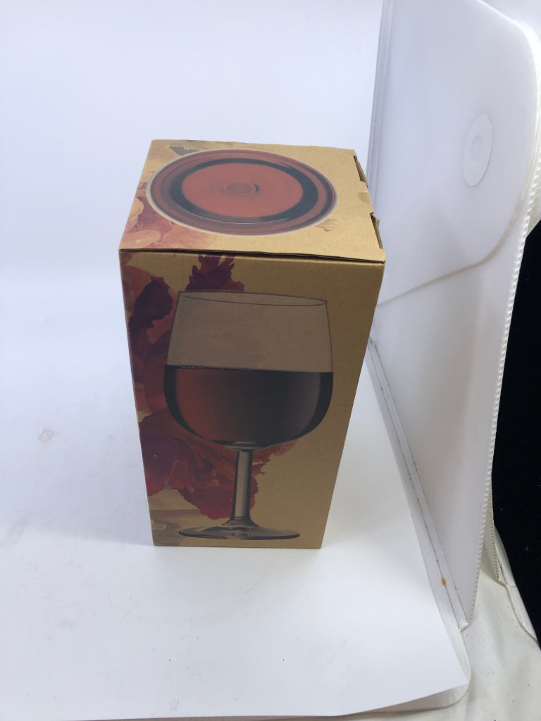 NIB XL WINE GLASS.