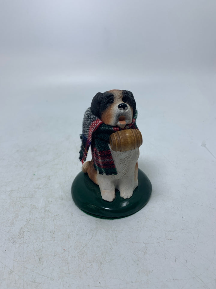 VTG BYER'S CHOICE CAROLERS SAINT BERNARD DOG FIGURINE 1992.
