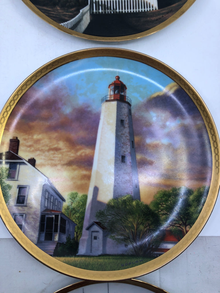 6 VARIOUS LIGHTHOUSE PLATES.
