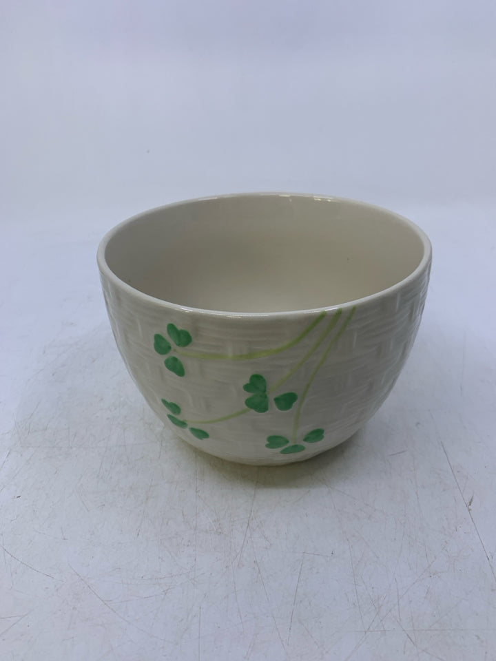 BASKET WEAVE + SHAMROCKS BOWL.