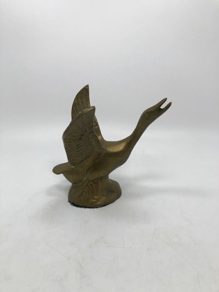 BRASS GOOSE FIGURINE.