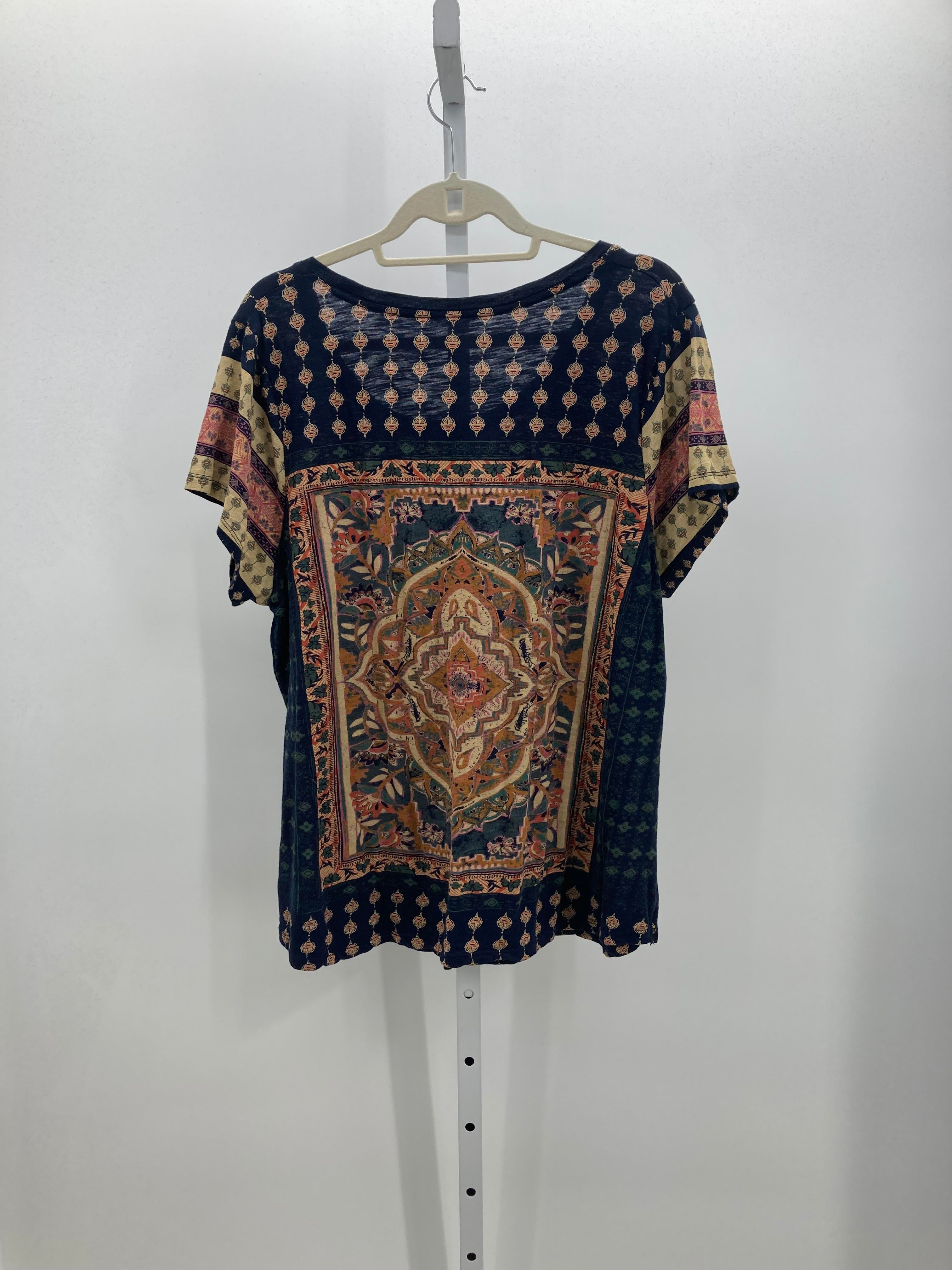 Lucky Brand Size 2X Womens Short Sleeve Shirt