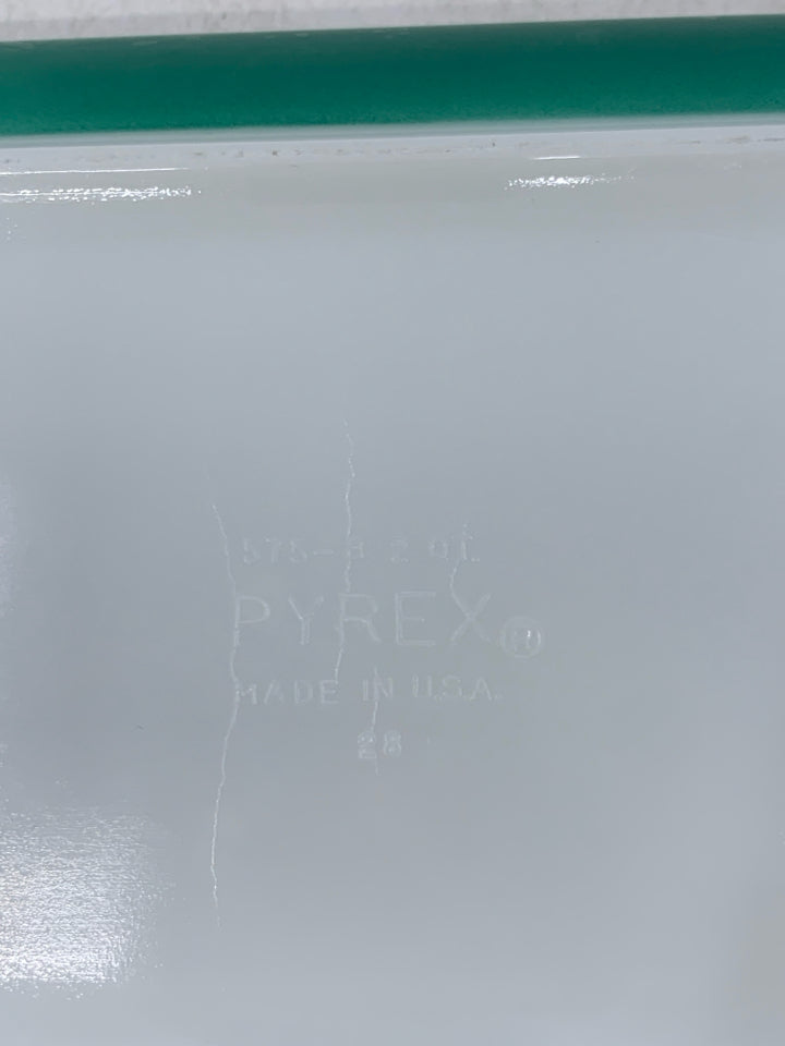 VTG GREEN WHEAT CASSEROLE DISH SPACE SAVER.