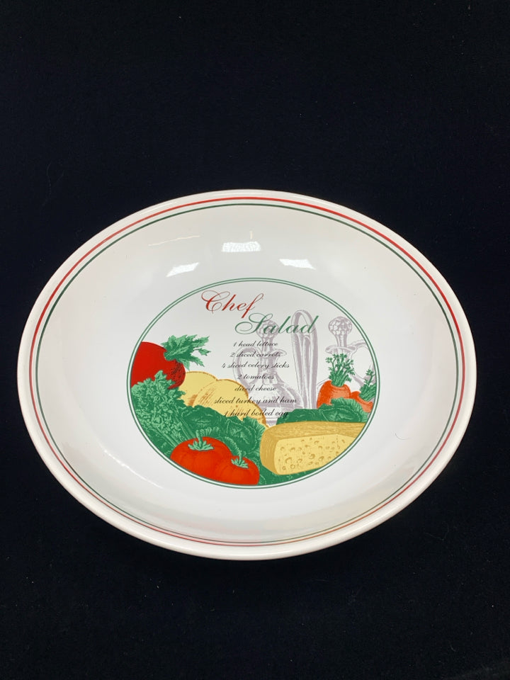 CHEF SALAD SERVING BOWL.