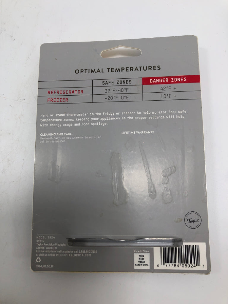 NIP FRIDGE AND FREEZER THERMOMETER.