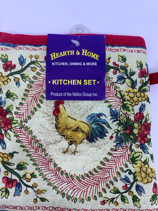 NIP HEARTH & HOME ROOSTER OVEN MIT.