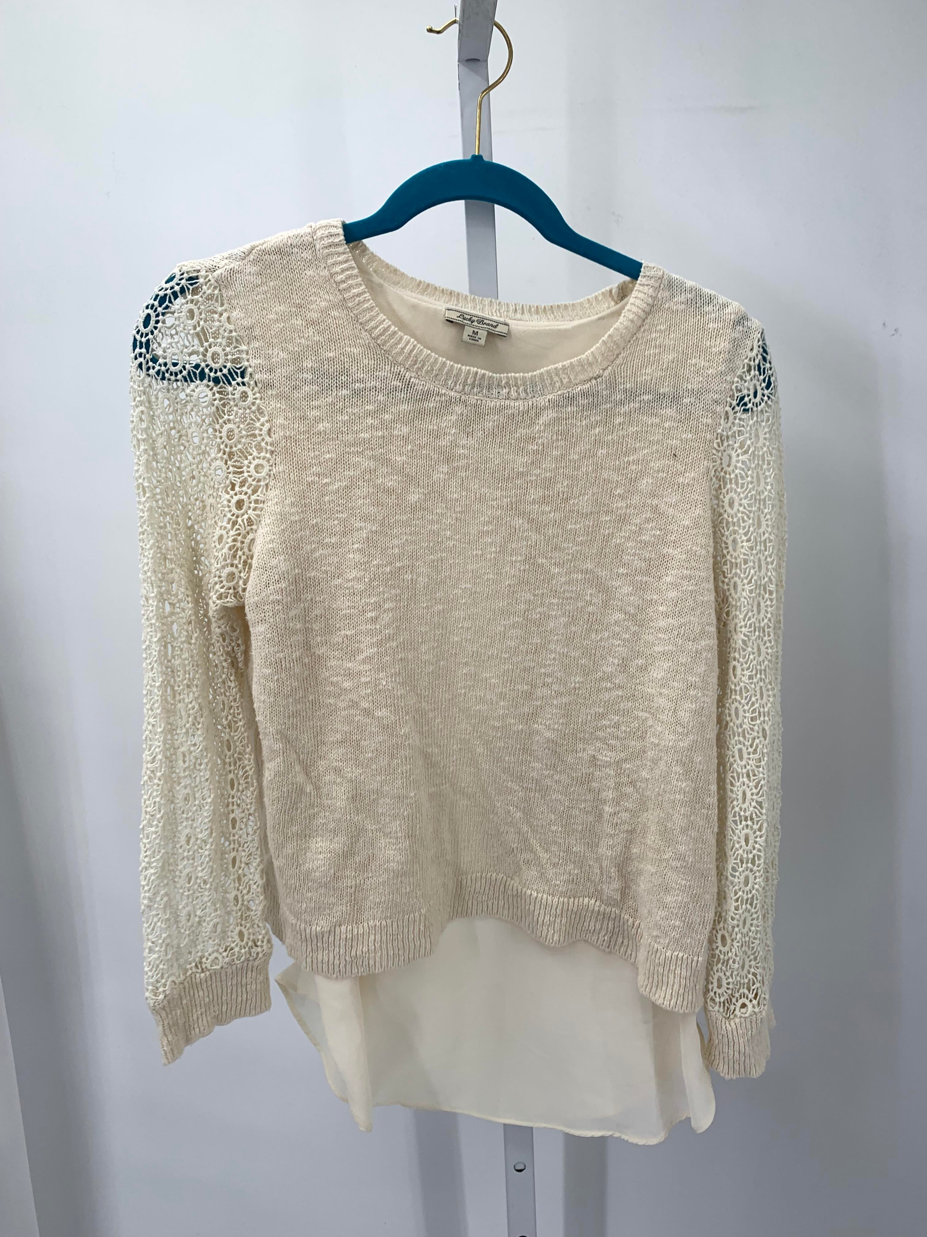 Lucky Brand Size Medium Misses Long Slv Sweater