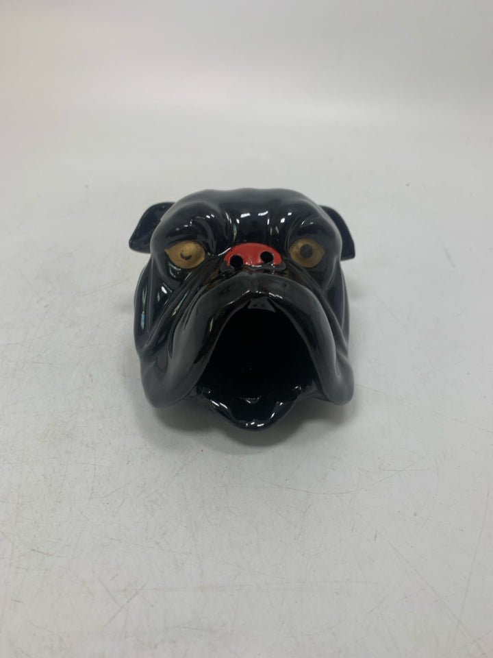 VTG BULLDOG REDWARE ASHTRAY.