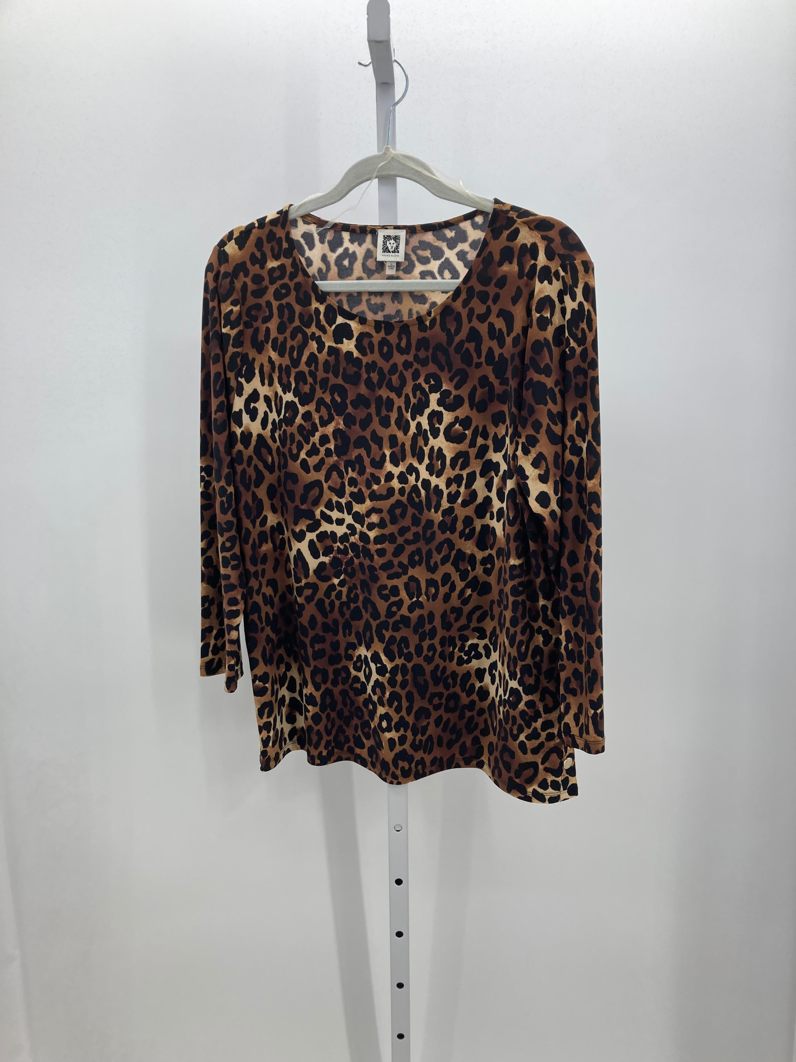 Anne Klein Size Large Misses Long Sleeve Shirt