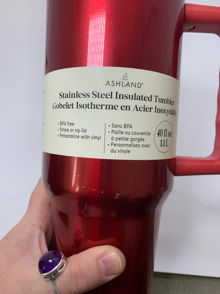 NWT STAINLESS STEEL TRAVEL TUMBLER.