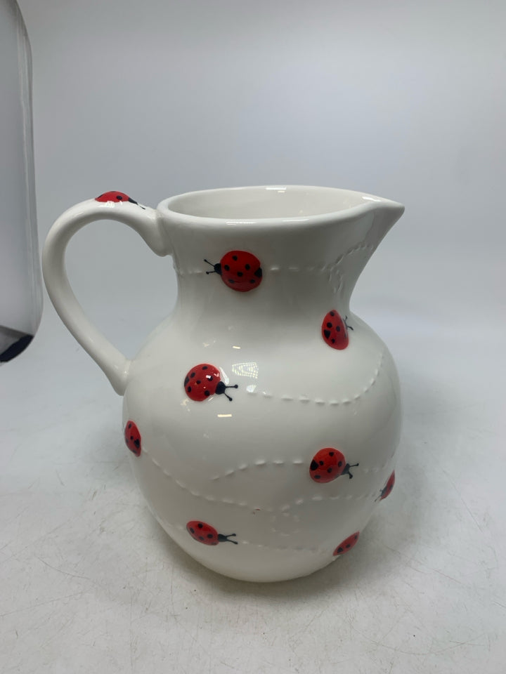 EMBOSSED LADYBUG PITCHER.