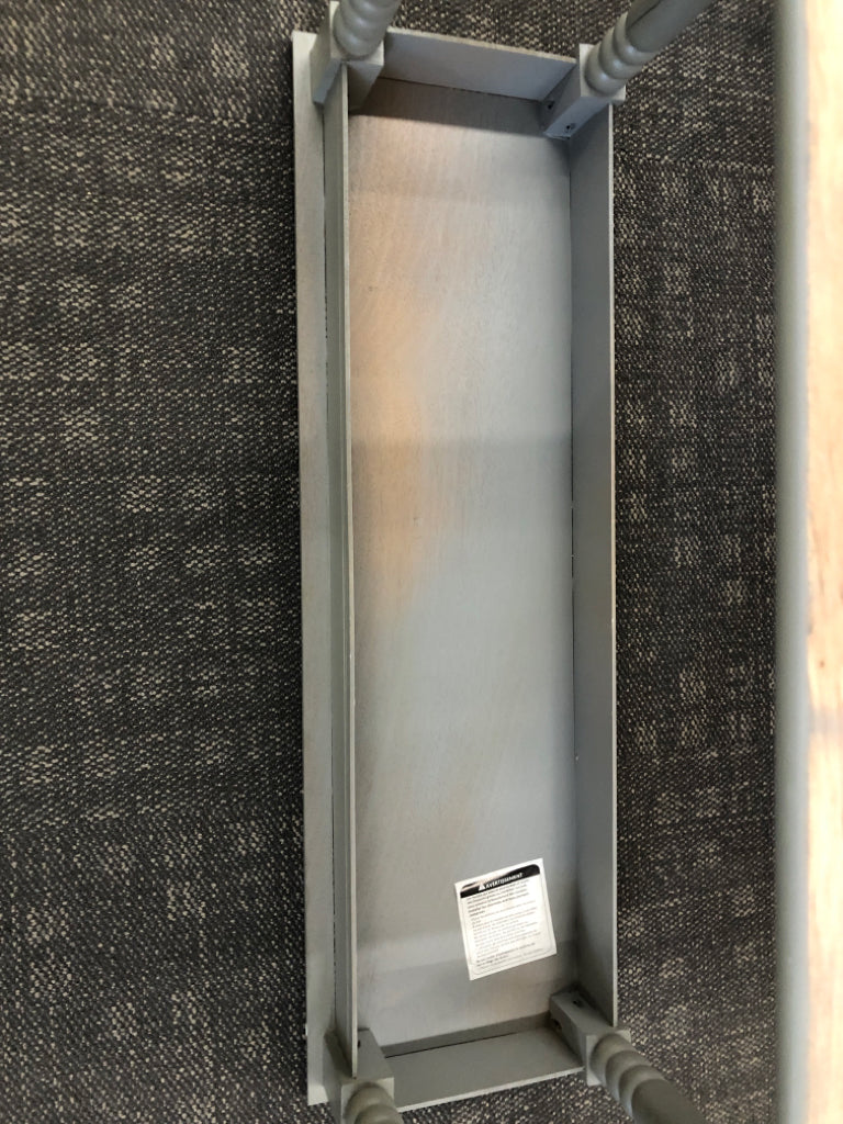 2 TIER GREY CONSOLE TABLE.