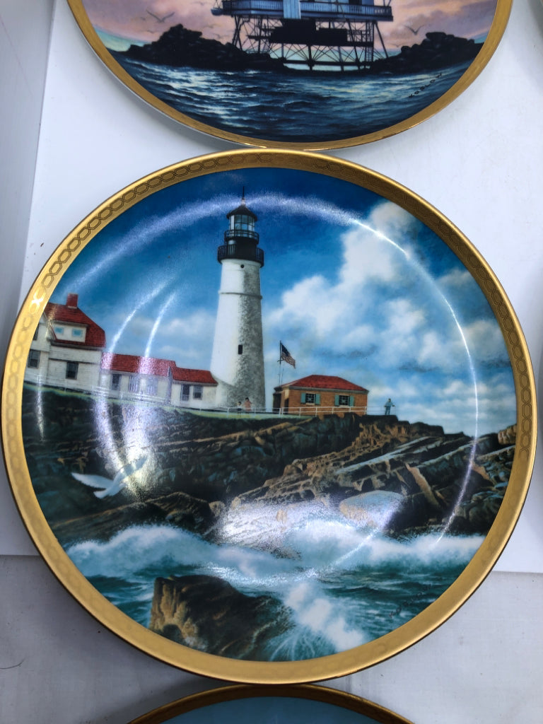 6 VARIOUS LIGHTHOUSE PLATES.
