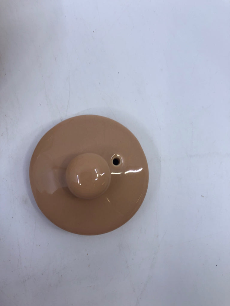 PEACH CERAMIC TEAPOT.