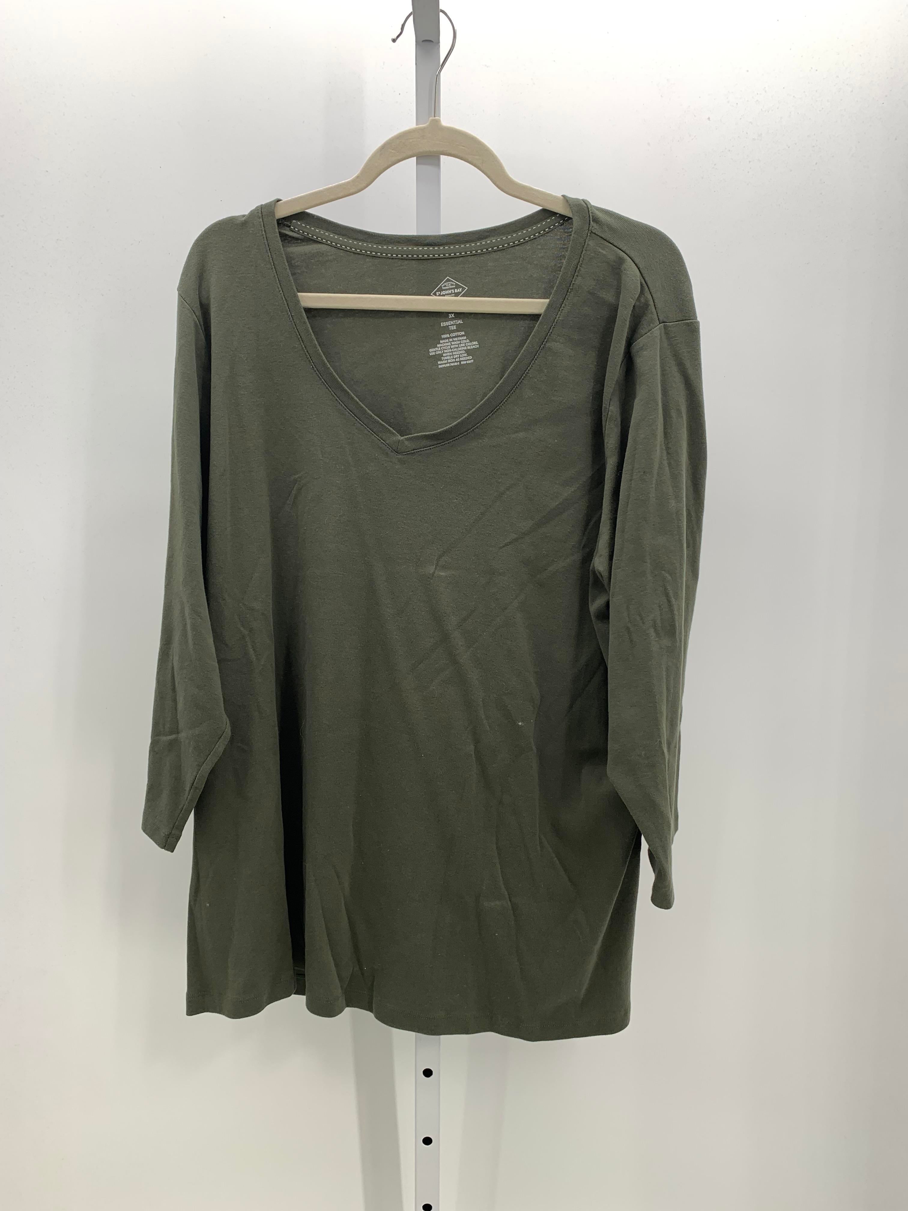 St. Johns Bay Size 3X Womens 3/4 Sleeve Shirt