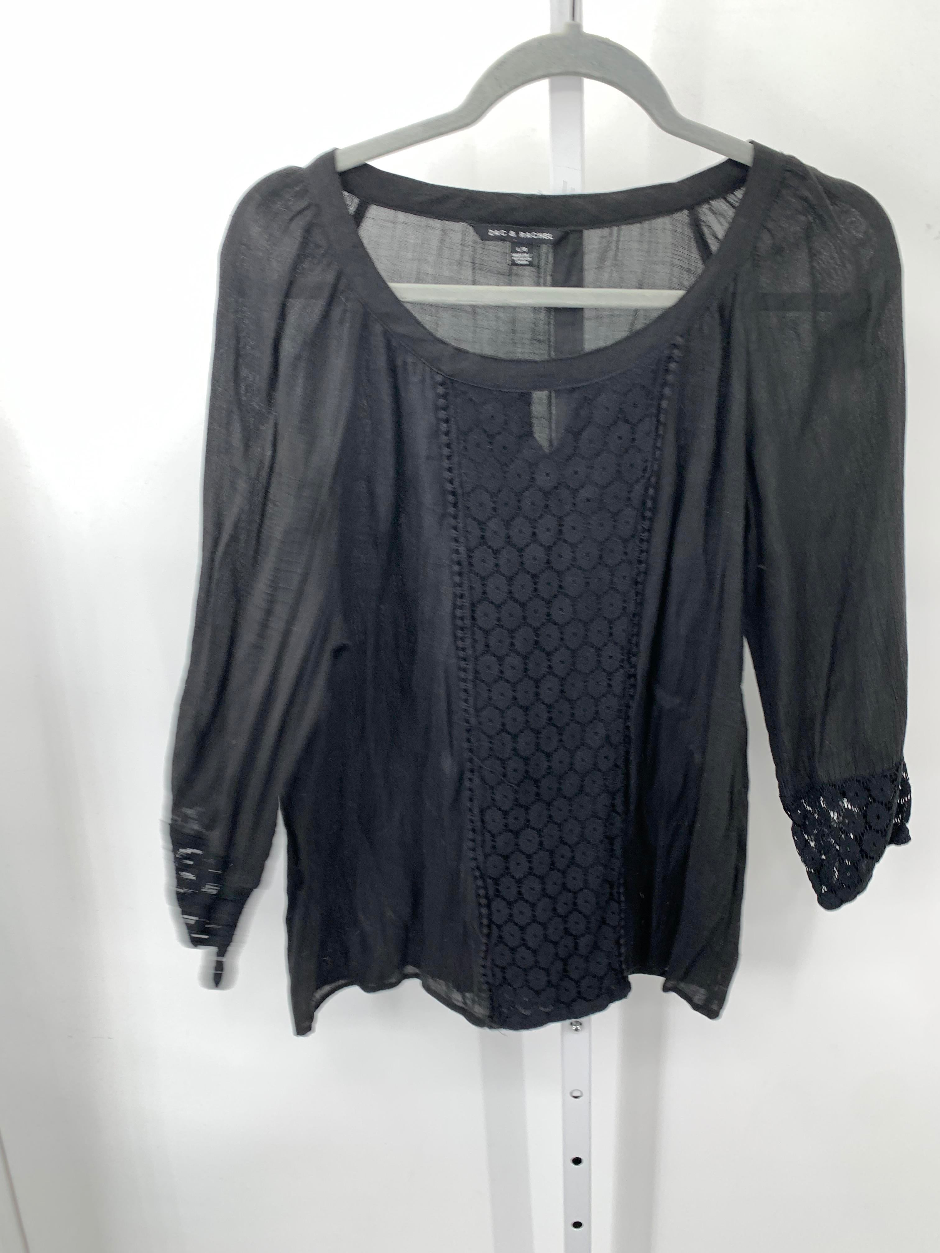 Zac & Rachel Size Large Misses 3/4 Sleeve Shirt