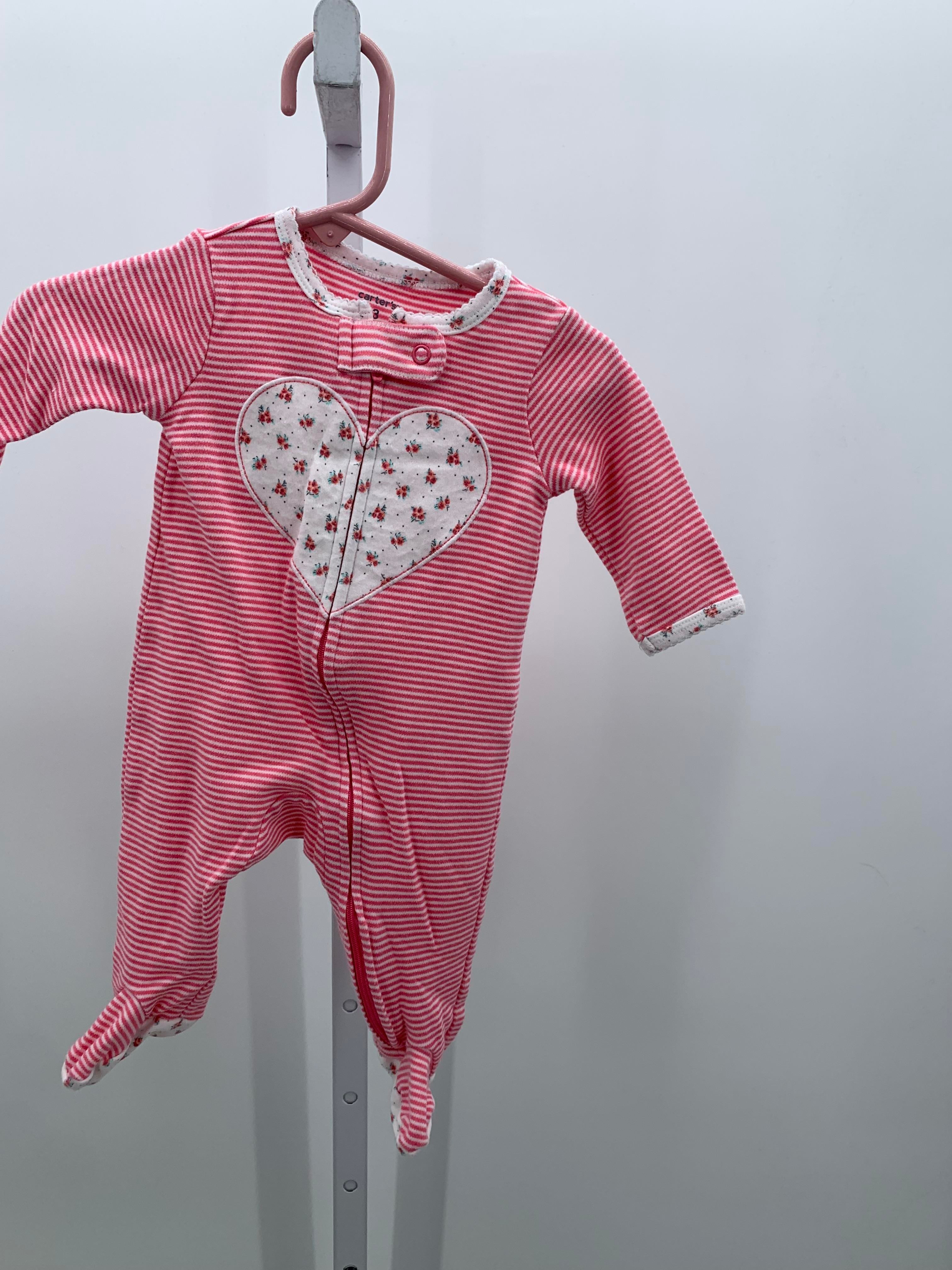 Carters Size 3 Months Girls Long Slv. Romper