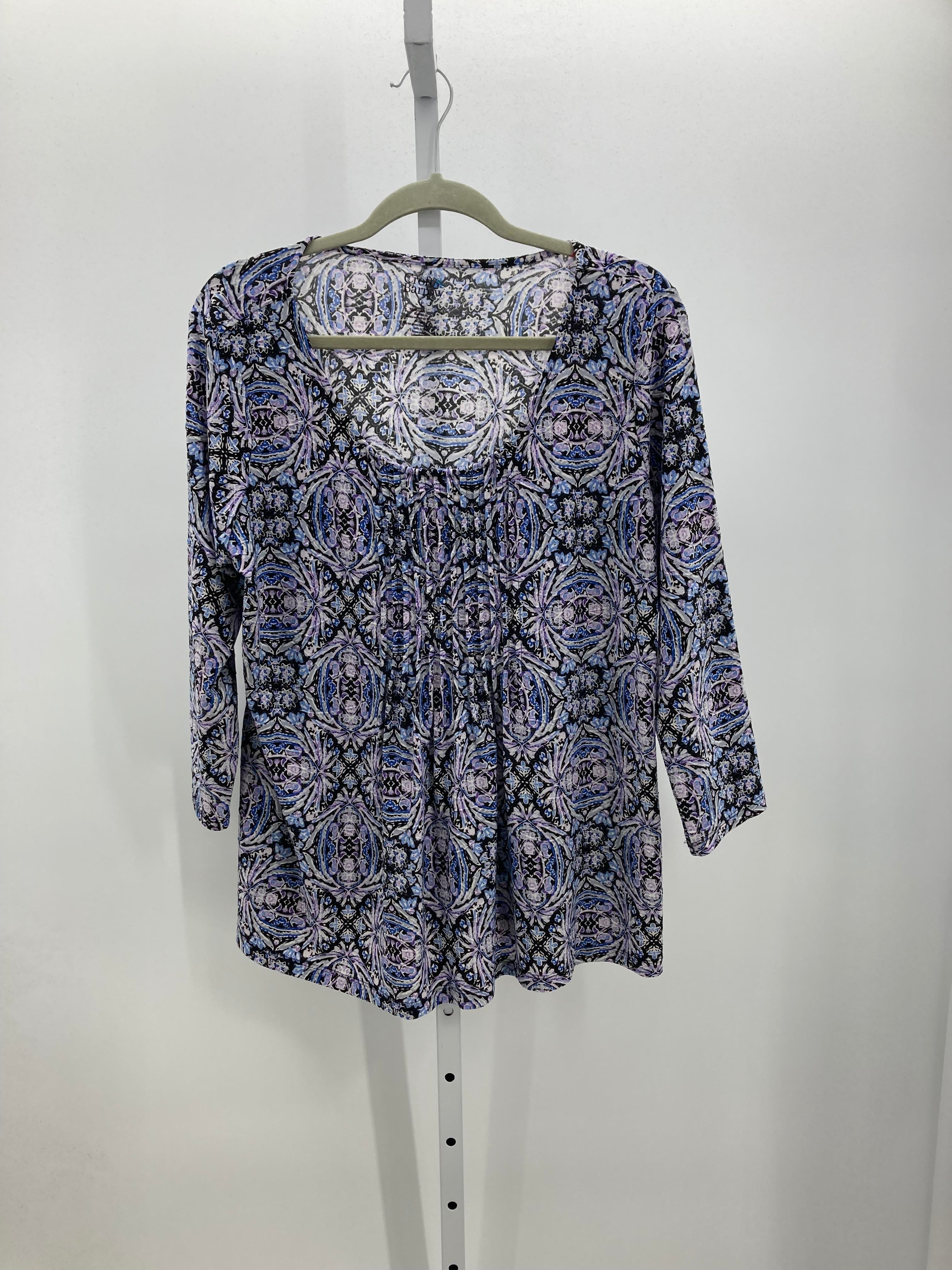 Croft & Barrow Size Large Misses 3/4 Sleeve Shirt