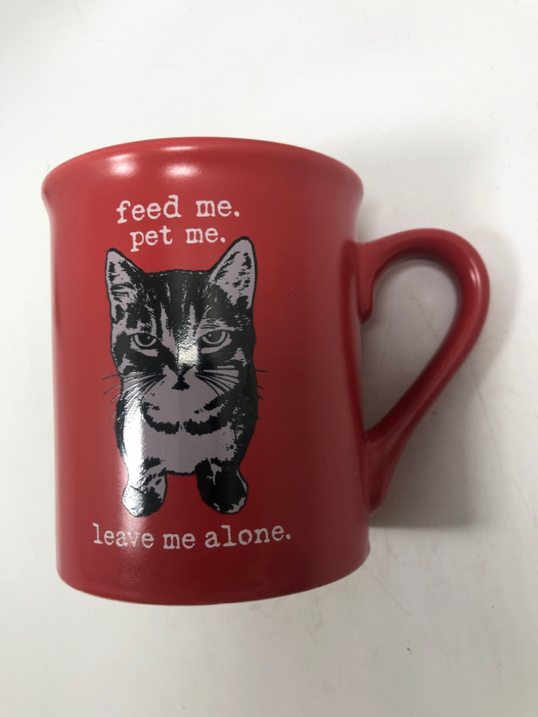FEED ME PET ME CAT MUG.