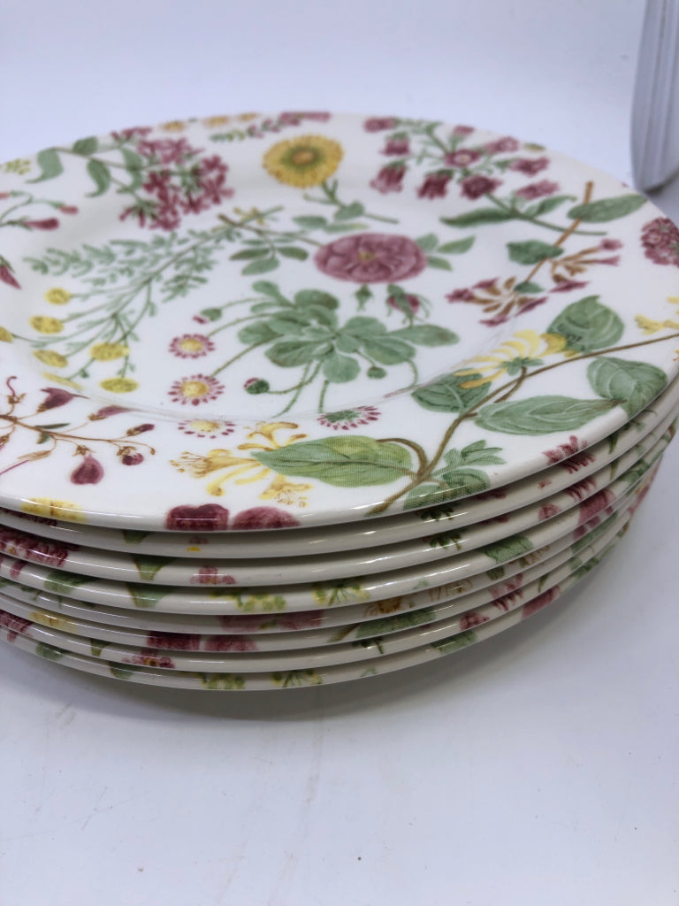 16 PC, SVC 8- FLORAL ROYAL STAFFORD PLATE SET.