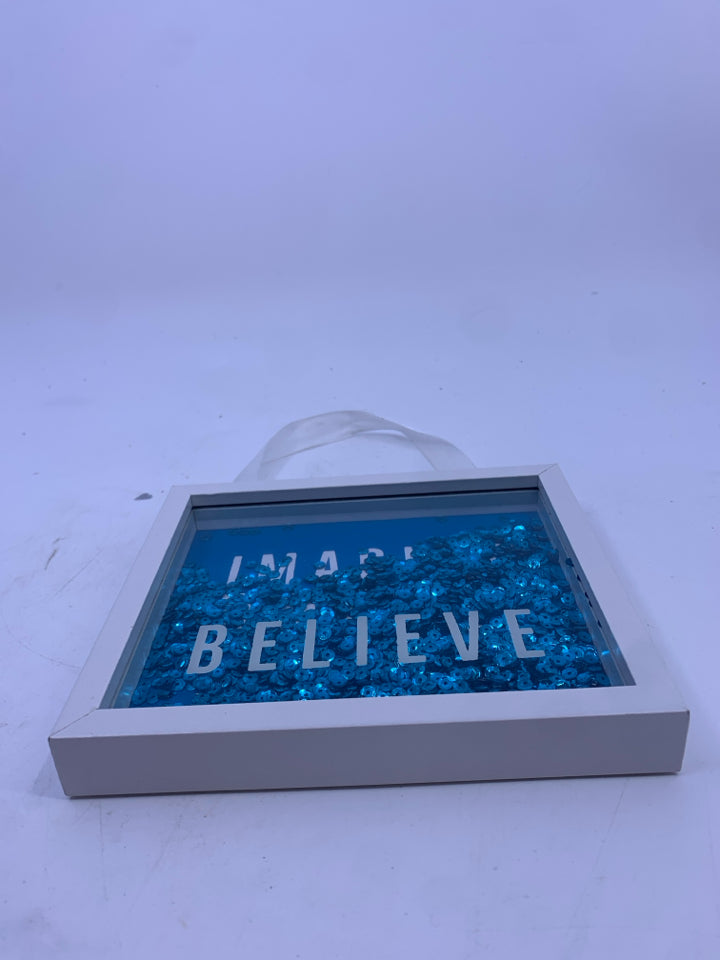 BELIEVE GLITTER WALL ART.