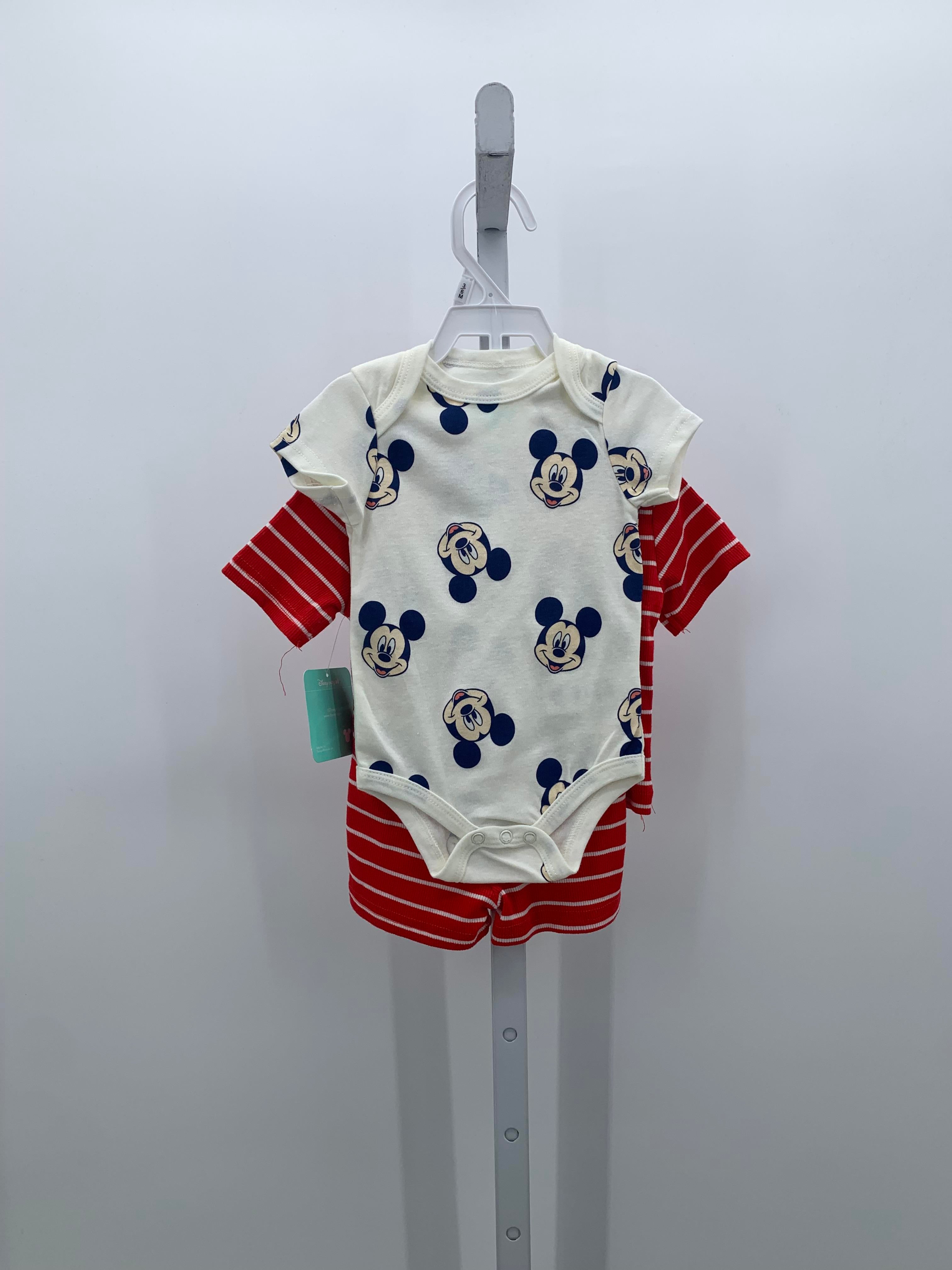 NEW MICKEY MOUSE TWO SHORT SLV SHIRT AND SHORTS