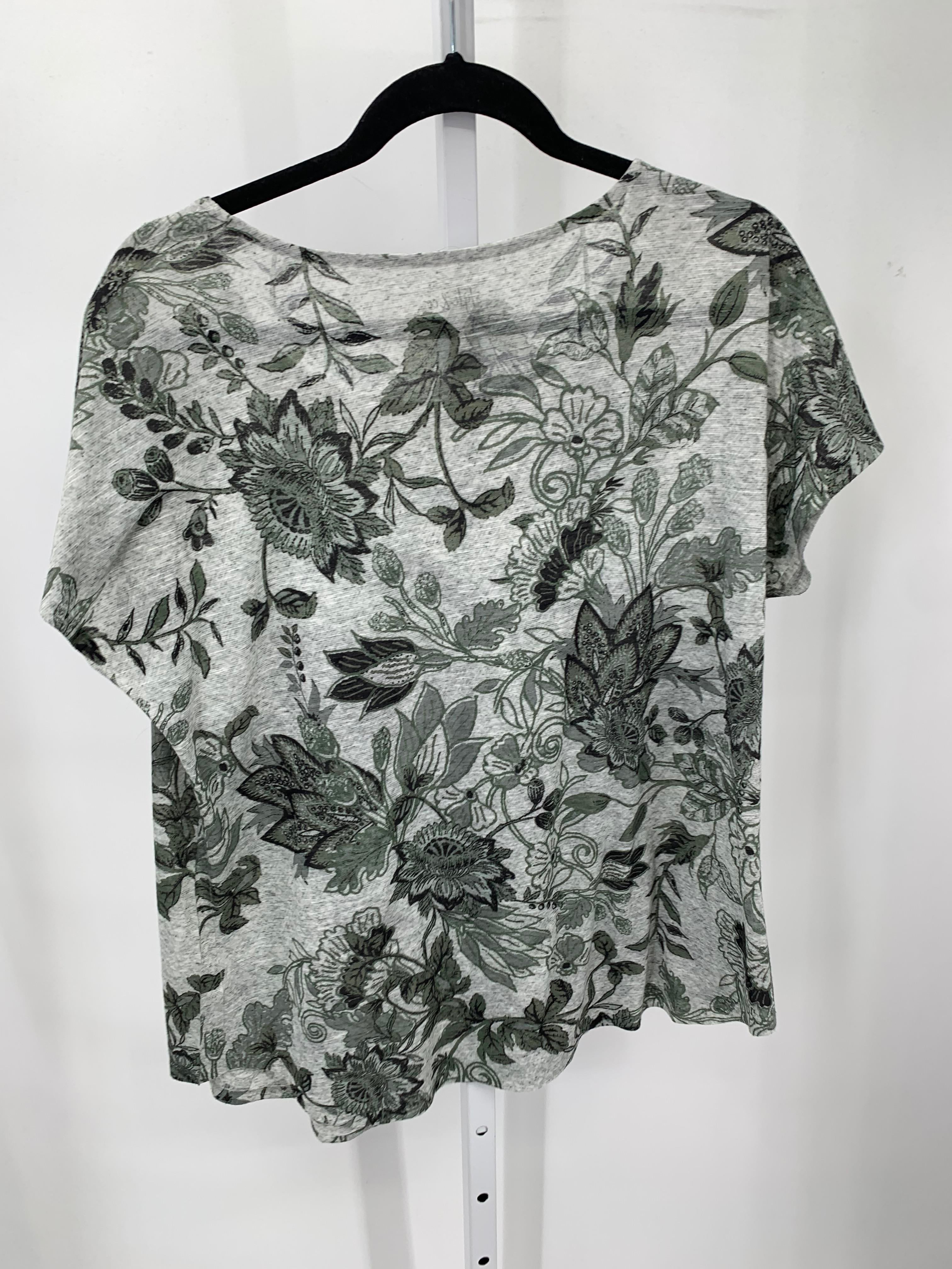 Style & Co. Size Large Misses Short Sleeve Shirt