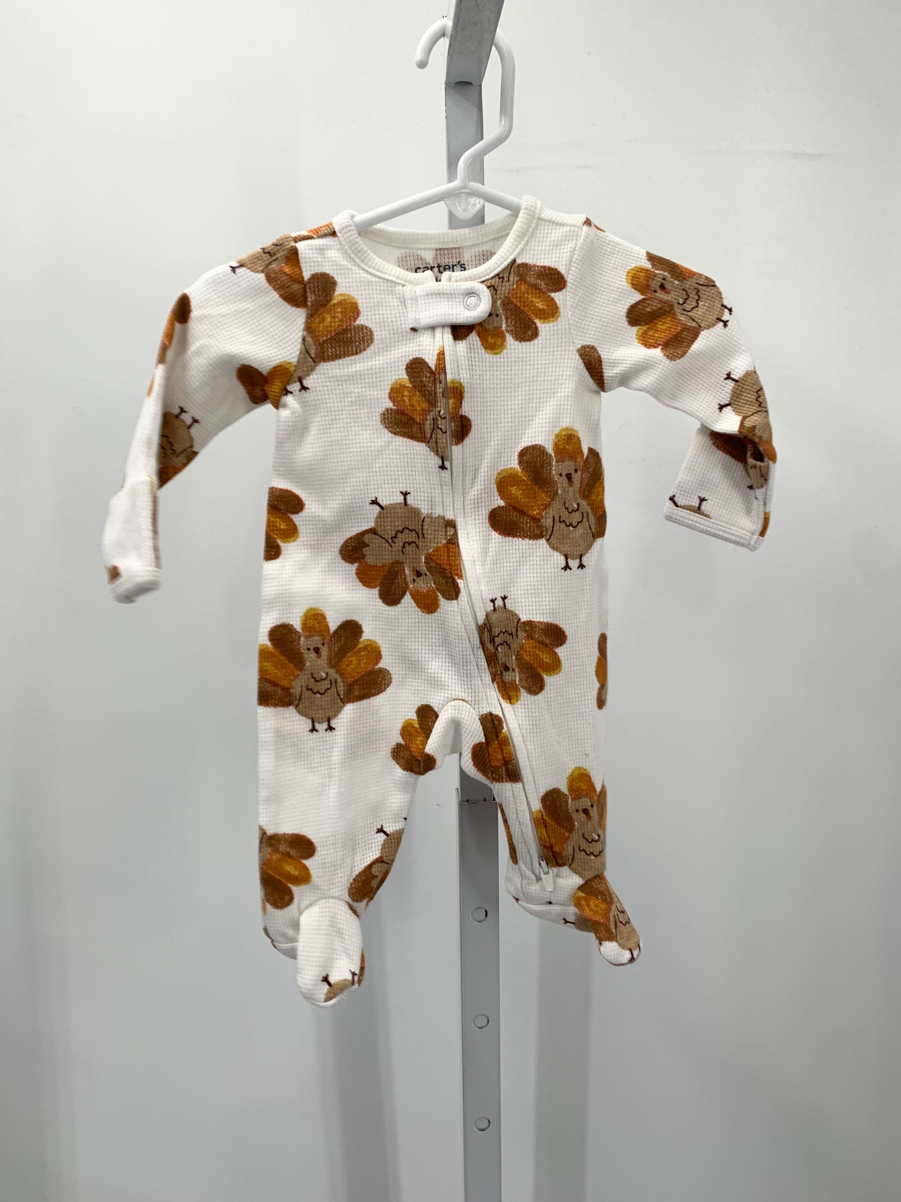 LONG SLV ROMPER TURKEYS