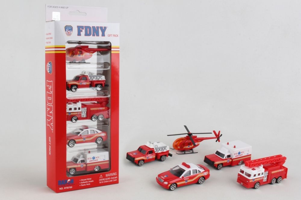 New - FDNY 5pc Vehicle Set