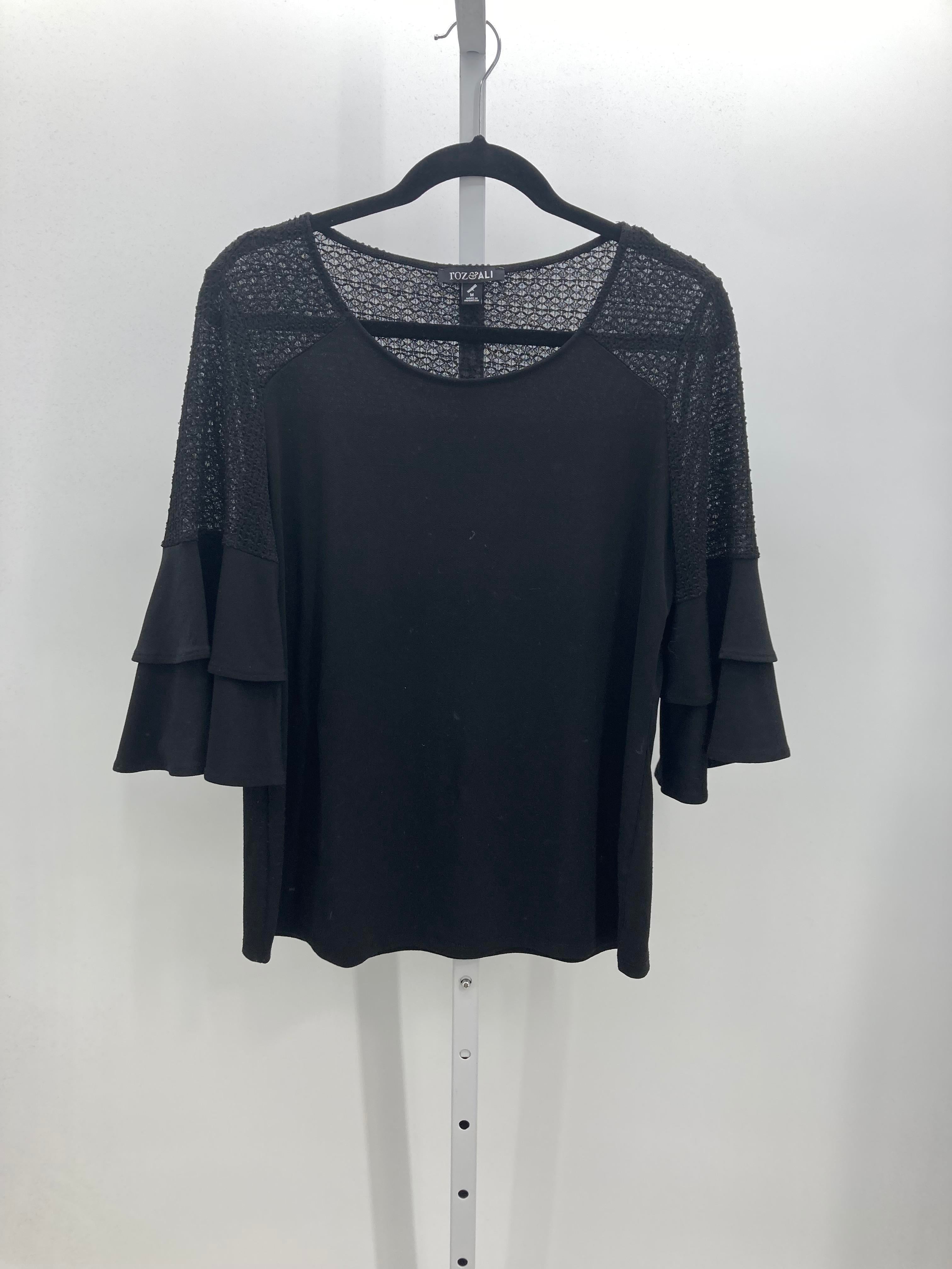 Roz & Ali Size Medium Misses Short Sleeve Shirt
