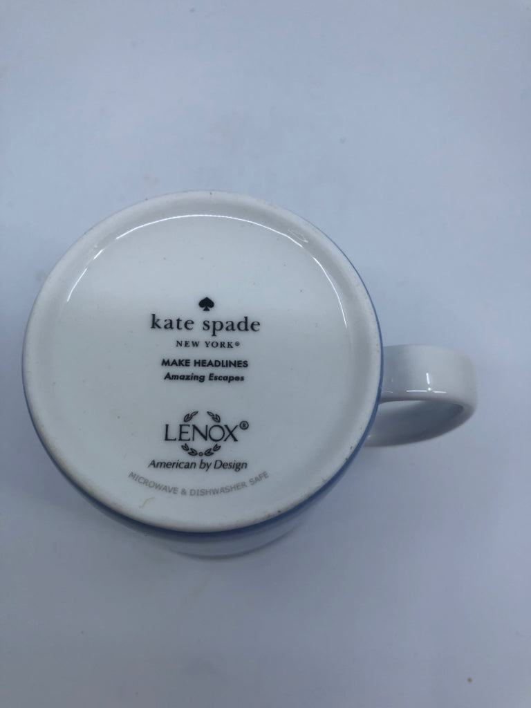BLUE CHARM KATE SPADE LENOX MUG.