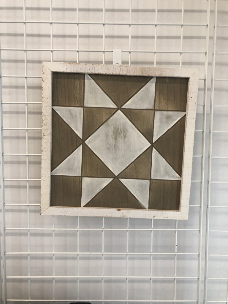 WHITE DISTRESSED WOODEN WALL-ART.