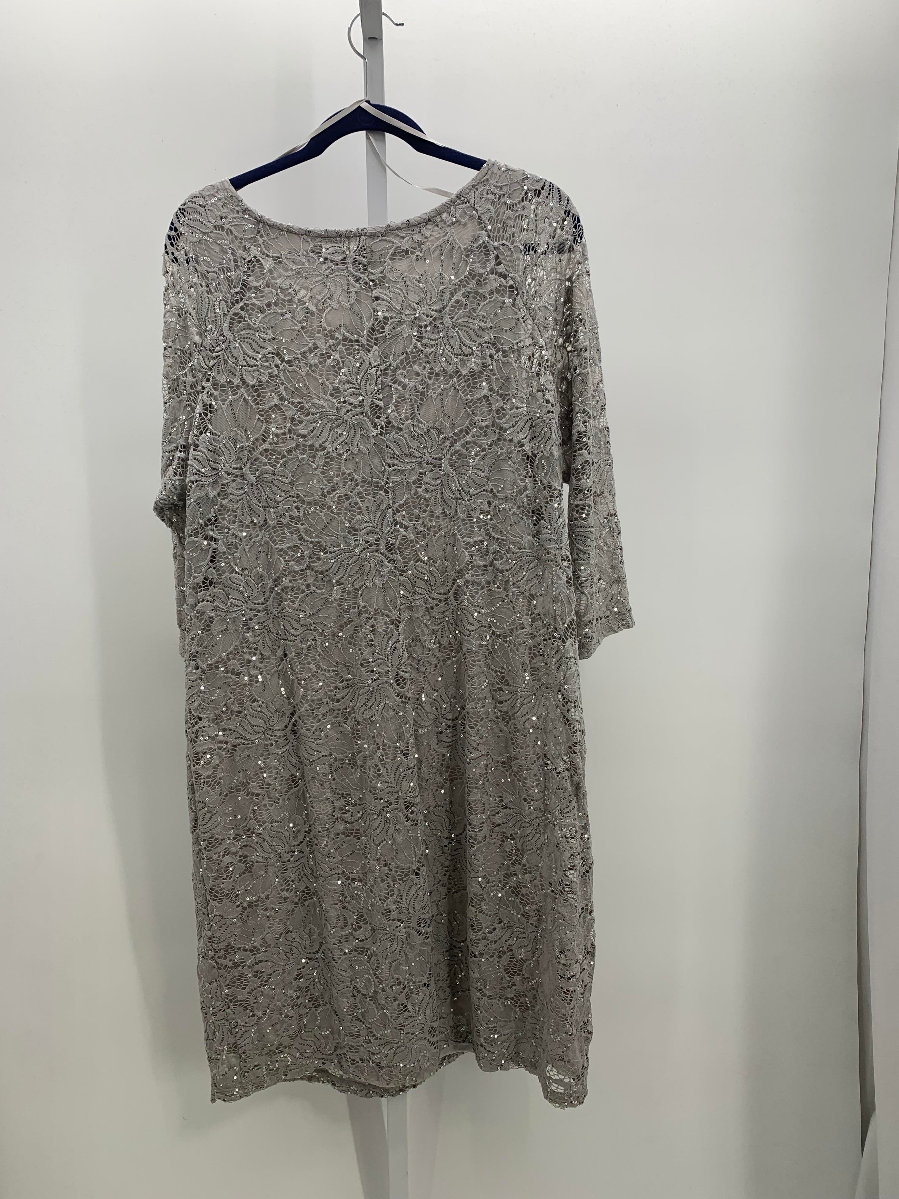 Roz & Ali Size 16 W Womens 3/4 Sleeve Dress