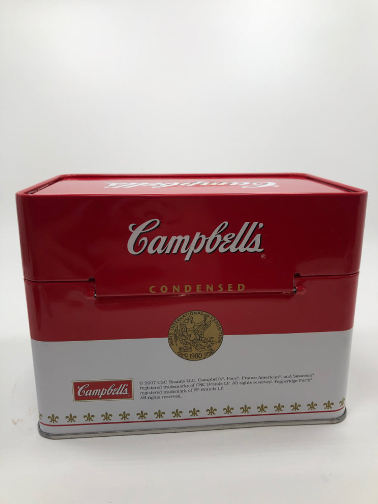 NWT CAMPBELLS RECIPE CARD COLLECTION TIN.