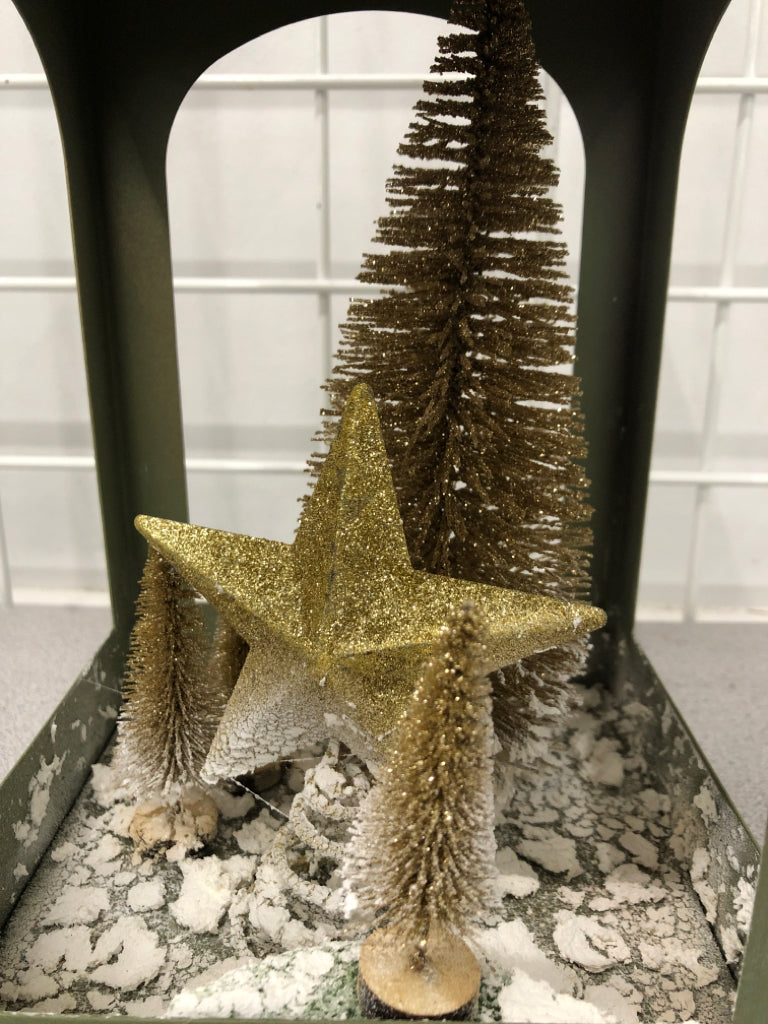WINTER THEME CANDLE LANTERN.