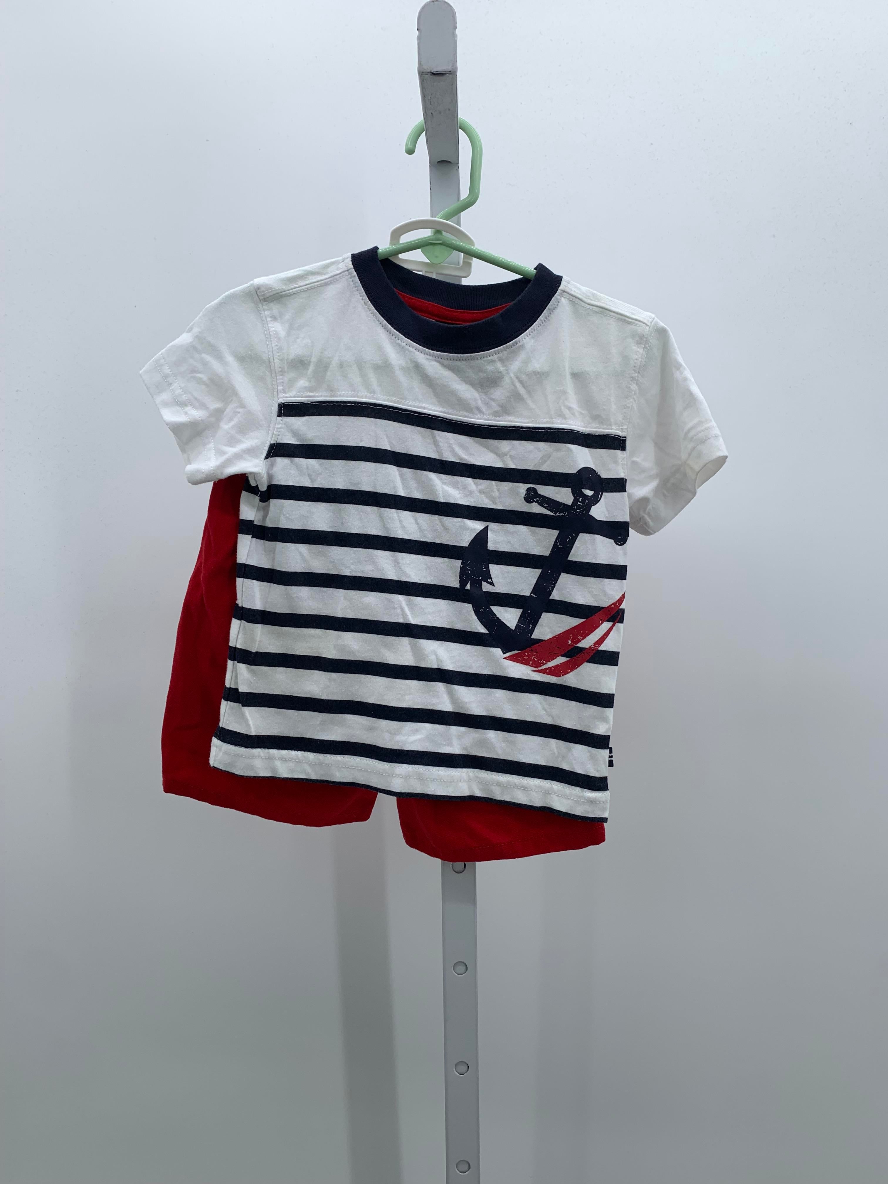 NAVY STRIPES RED SHORTS