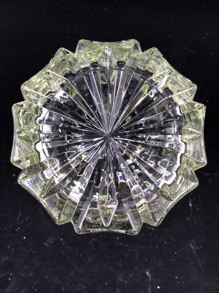GLASS ICE BUCKET W TONGS PRINCESS HOUSE HERITAGE.