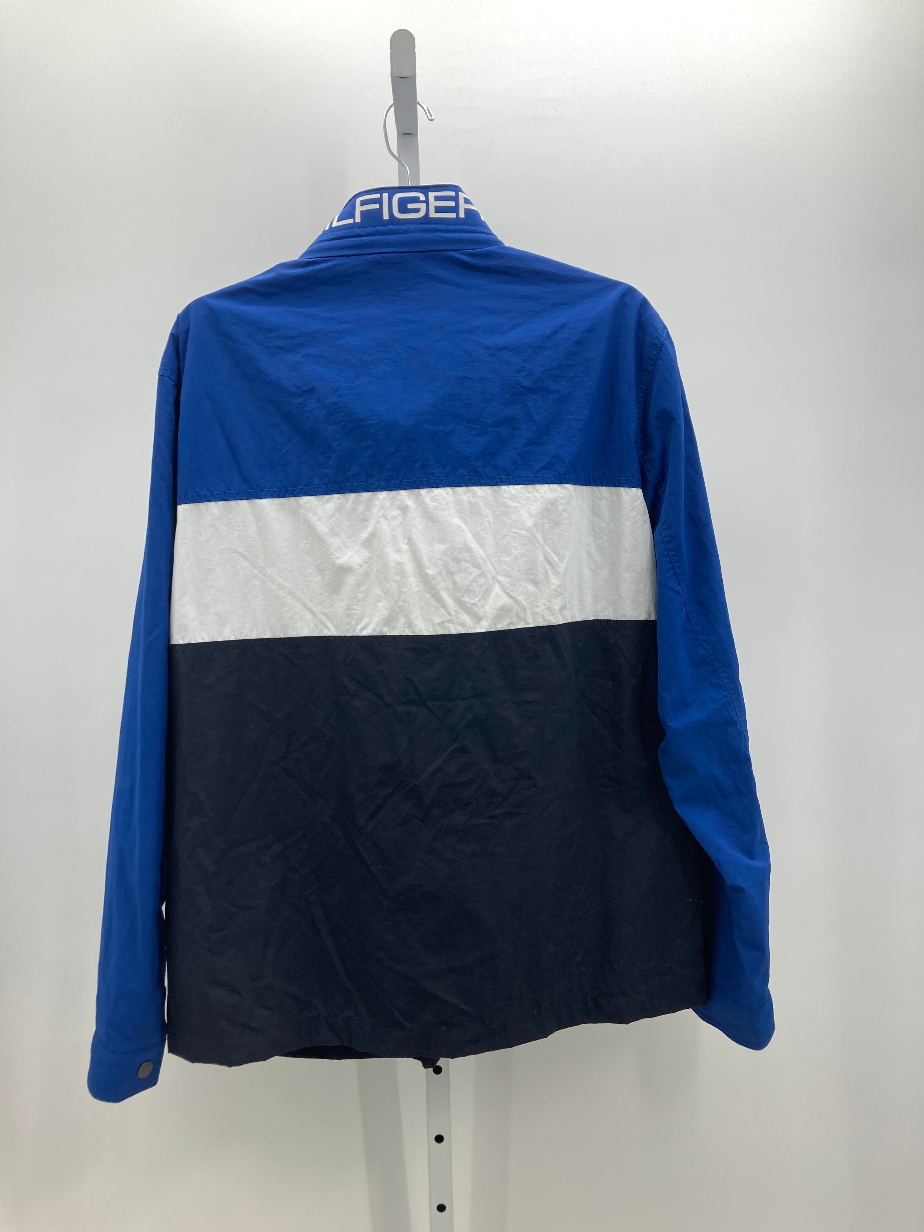 WHITE NAVY ZIP UP