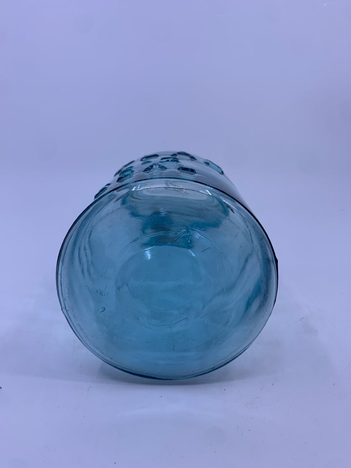 VTG LARGE BLUE ATLAS EMPTY JAR W WIRE BAIL.