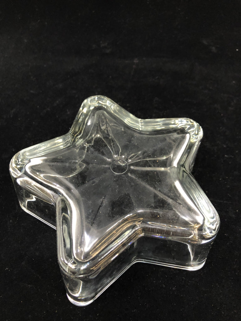 GLASS STAR DISH.