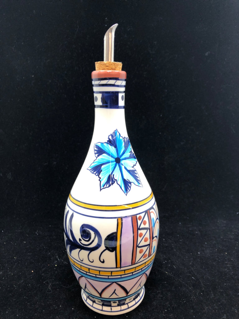 CERAMIC OLIVE OIL BOTTLE.
