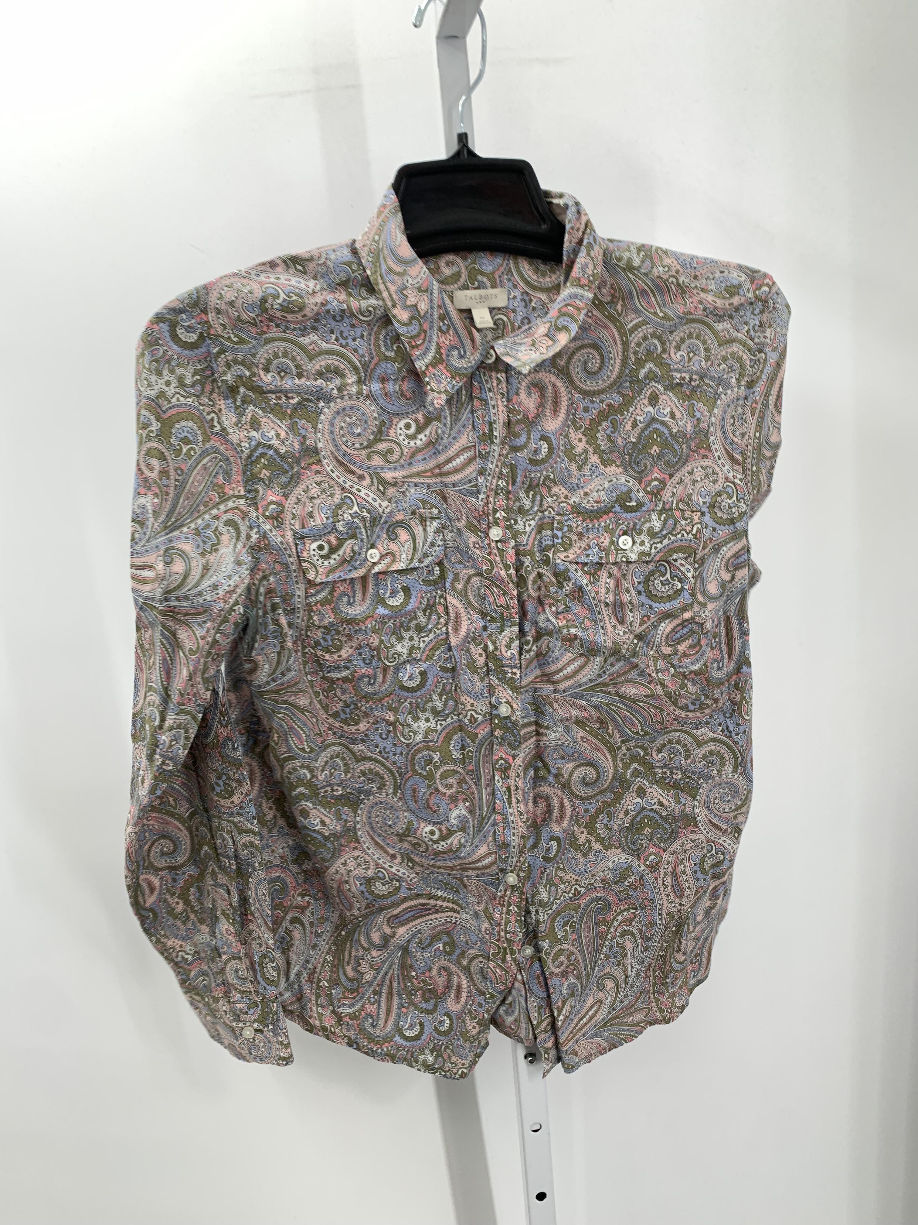 Talbots Size Medium Misses Long Sleeve Shirt