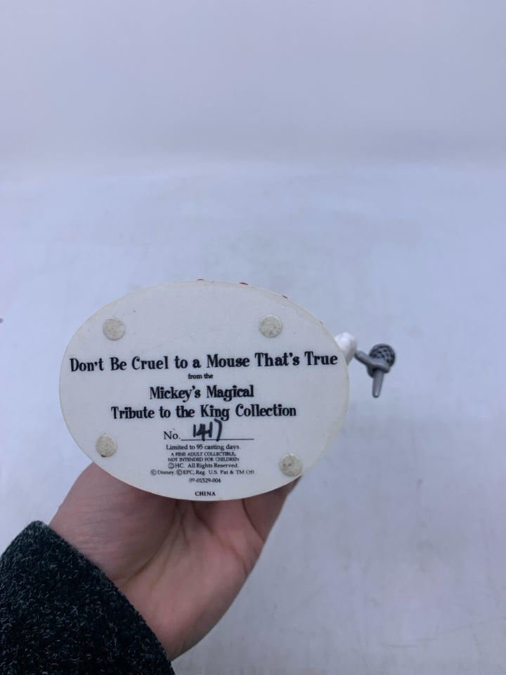 MICKEY MOUSE DONT BE CRUEL TO A MOUSE THATS TRUE ELVIS FIGURINE.